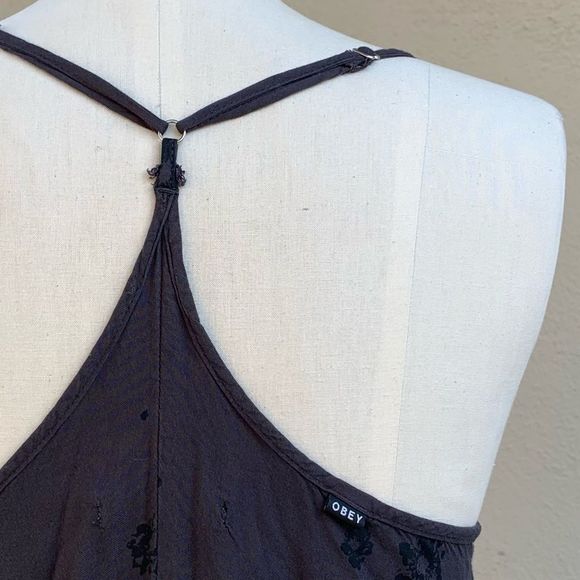 OBEY No. 89 Adjustable Button-Down Maxi Dress with Pockets Black Size XS - Picture 8 of 8